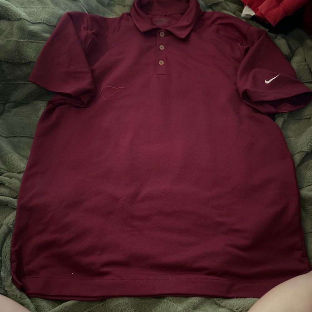 Nike Men's Burgundy Polo Shirt
